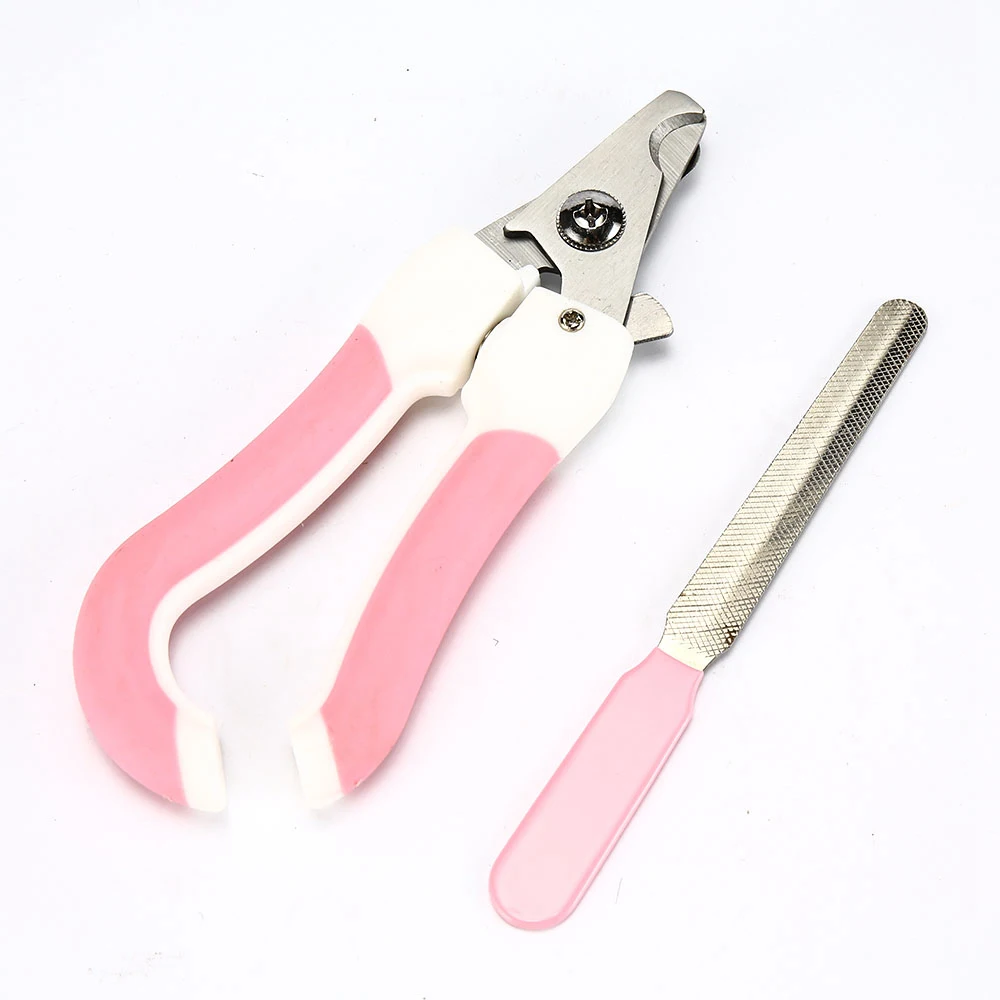 Pink Pet книпсеры для собак железные ножницы для собак Deshedding кошки морских свинок Уход за лошадьми инструмент коготь точилка для ногтей машинка для стрижки собак ZX0025 - Цвет: Pink