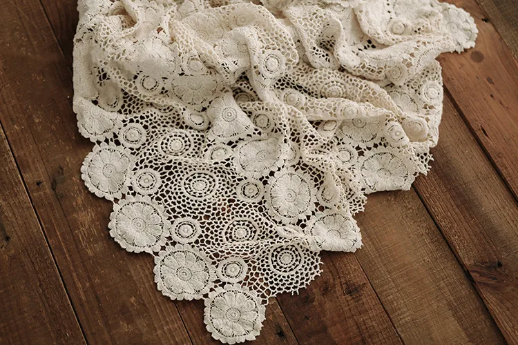 Baby background blanket a magical lace hollow lace cotton background cloth pad Newborn photography props