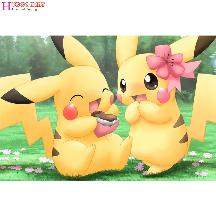 

5D Diamond Painting Japanese Anime Pokemon DIY Full Round Square Diamond Embroidery Diamond Mosaic Cross Stitch Decoration Gift