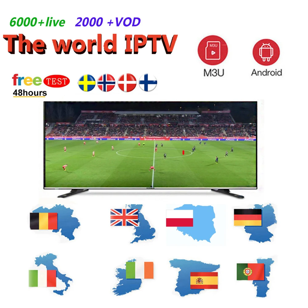 

Air IPTV Subscription M3U for 4K android iptv Brazil French Spain Portugal Italia Arabic Dutch IPTV M3u tv box enigma2