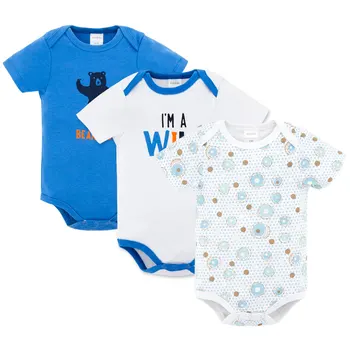 

KAVKAS 3pcs/lot Newborn Baby Boy Summer Designer Baby Romper Short Sleeve 100% Cotton Baby Jumpsuit Baby Clothes