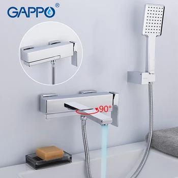 

GAPPO Shower System wall bathroom faucet mixer brass bathroom rainfall shower Bathtub Faucet Waterfall Shower system