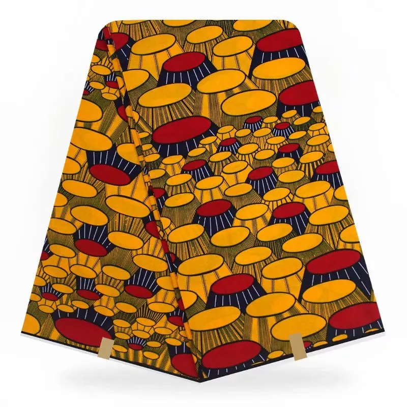 

Ankara Wax Print Fabric Wholesale Price African red and gold color Fabric And Textiles Hollandais Wax Print 100% Cotton Material