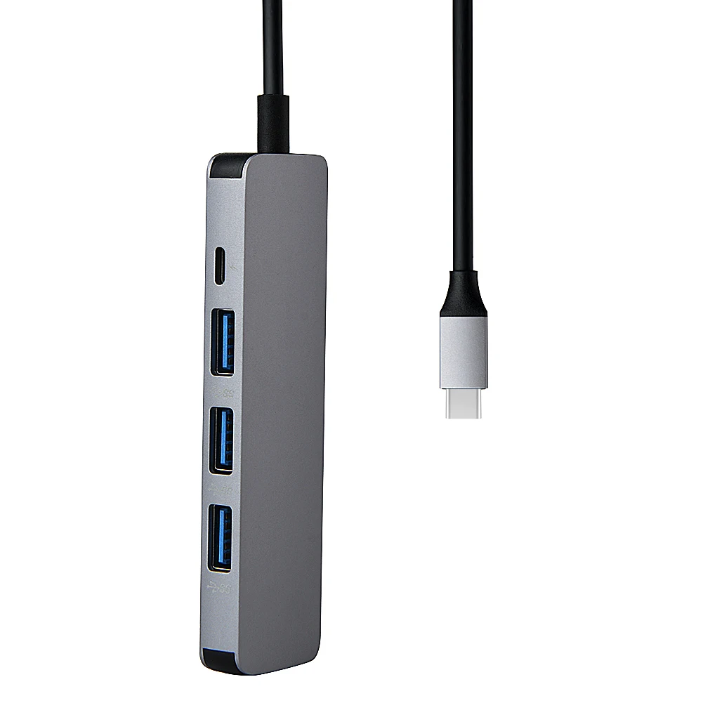 5 в 1 концентратор Usb Type C Алюминиевый сплав Usb 3,0 хаб порт Usb C адаптер Компьютерные аксессуары Прямая поставка