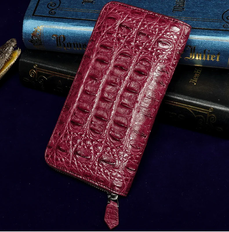 McParko Натуральная кожа бумажник Для женщин Элитный бренд клатч бумажник кутюр Длинный кошелек на молнии из крокодиловой кожи женский кошелек
