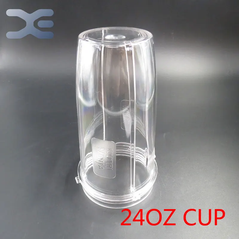 

2Per Lot Blender Spare Parts 24OZ Clear Replacement Mug Cup For Nutri Ninja Blender Juicer Replacement 1000W Auto