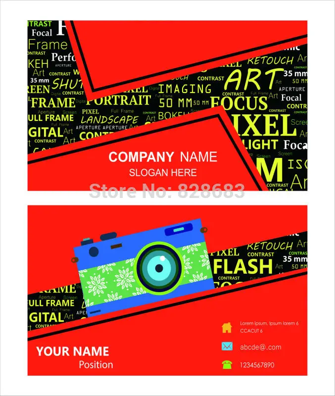 

paper template for photography template business card with both sides printing