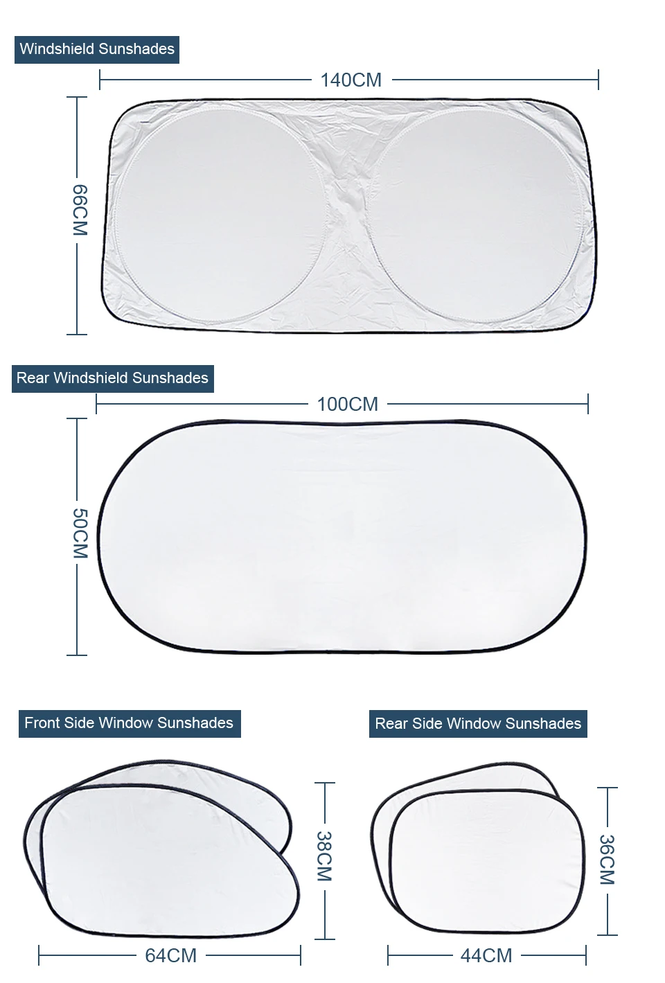 Protetora de Para-brisa para Carro Protetor contra Neve contra Poeira para Inverno Loen Capa Calor Estilizador 6 Pçs - Set 24 contra poeira, para inverno estilizador