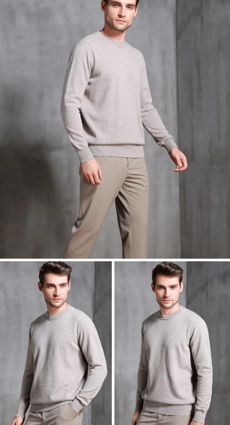 8Colors Winter Sweater Men Pure Cashmere Knitted Pullover Winter New Warm Fashion Oneck Jumpers Man Top Thick Male Clothes