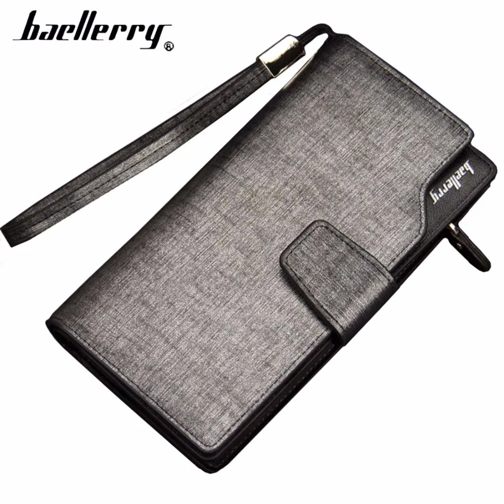 Мужской кошелек Baellerry серебристый Кошелек из искусственной кожи высокого