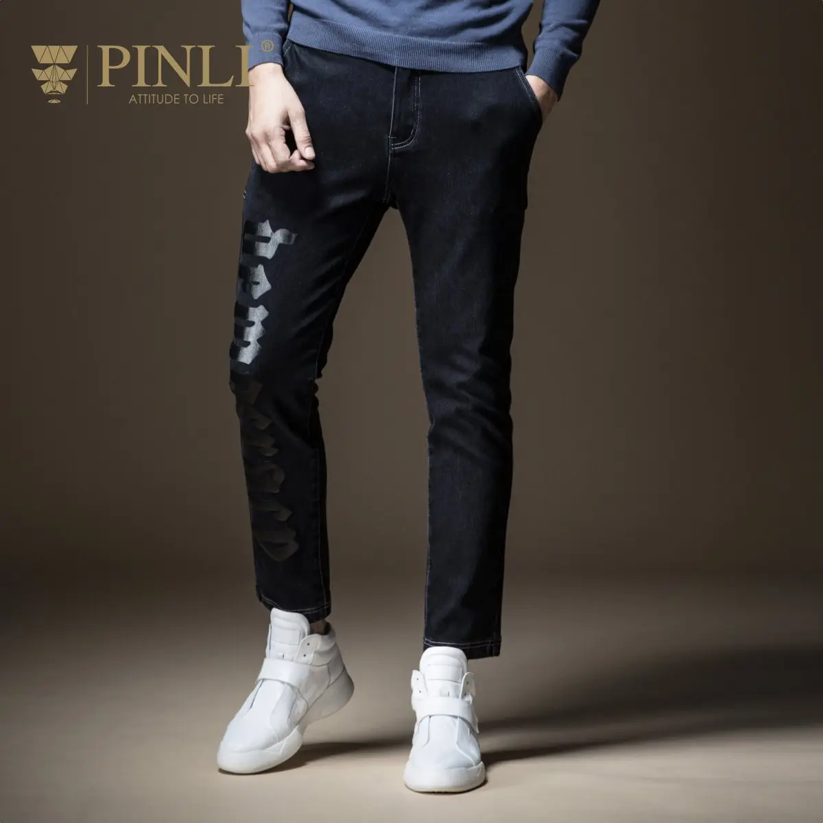Джинсовая реальная поддельная Дизайнерская одежда Pinli Pin Li 2018 новая стильная