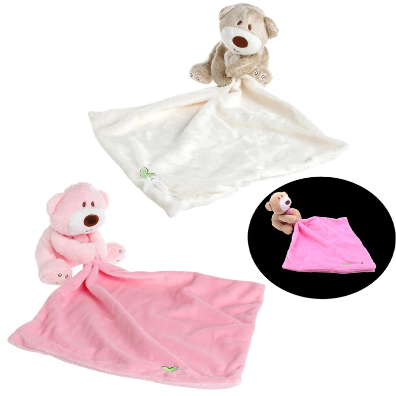 Kids Baby Comforter Plush Stuffed Washable Blanket Teddy Bear Soft