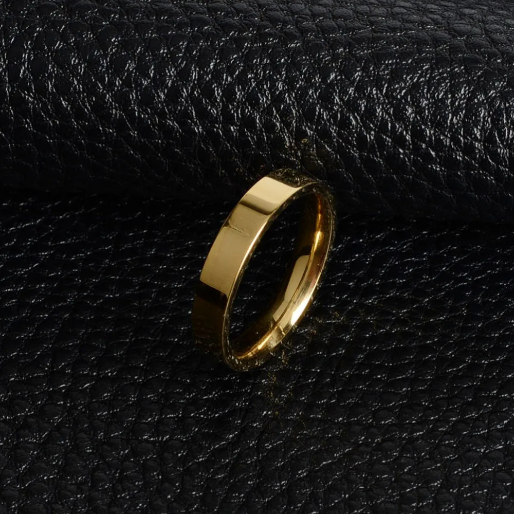 Горячая Новинка высокого качества 4 мм широкое круглое кольцо из нержавеющей стали anillos Mujer Bague Homme кольца для женщин женское кольцо