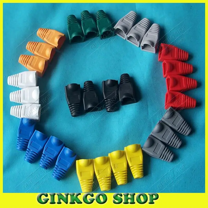 500pcs/lot RJ45 Connection cover High Quality 8core cat5 Modular Plug plastic protect cover Lan Network Connector protection