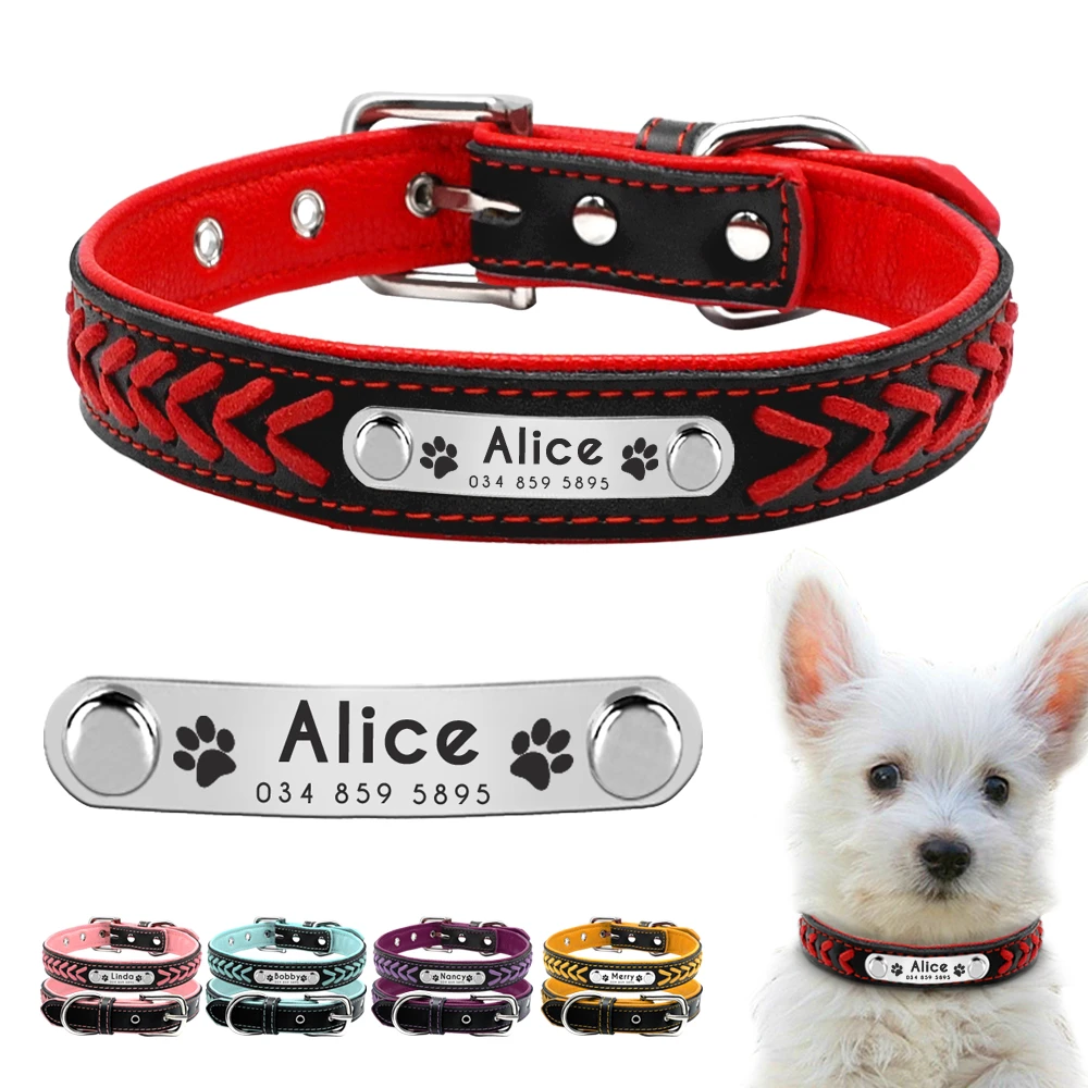 Collar personalizado para perro, collares acolchados para mascotas, identificación de nombre para perros pequeños, y grandes, gatos| Collares| - AliExpress