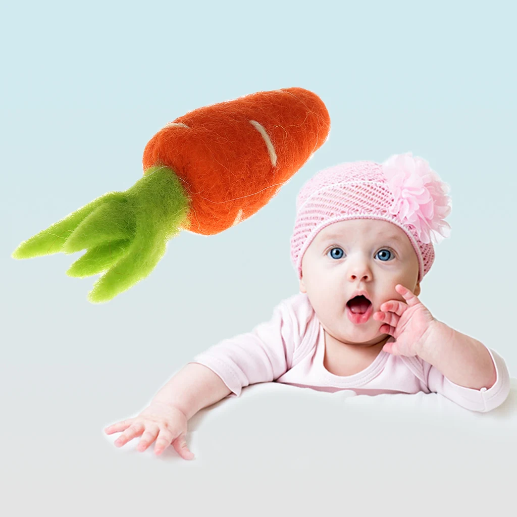 Реквизит для фотосъемки Войлок морковь овощи DIY ручной работы ремесла украшения Рождество ребенок Фото фон Аксессуары Одежда