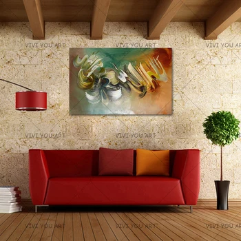 

Hot Artist 100% Hand-painted High Quality Abstract Oil Painting on Canvas Handmade Beautiful Light Colors Oil Painting For Home