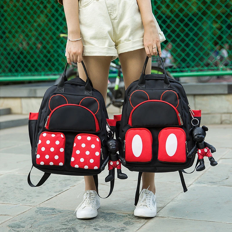 Novedad de 2018! mochila bonita de gran capacidad para mujer, mochila moderna con dibujo de ratón, mochila para niños, mochila para pañales Mickey, bolsa para mujer, Minnie|Mochilas| - AliExpress