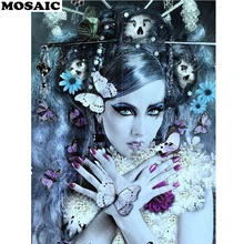 Полный квадратный/круглый сверла 5D DIY Алмазная вышивка цветок женщина Алмазная картина вышивка крестиком Мозаика Настенный декор на заказ фото