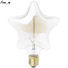Винтажный декоративный светильник e27 звезда/сердце лампа накаливания Ретро лампа Эдисона