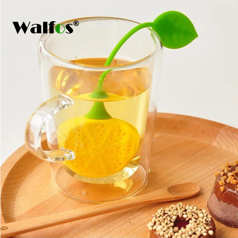 WALFOS силиконовый пакетик для чая креативное лимонное Силиконовое чайное ситечко Кухонные гаджеты чайные инструменты кухонные аксессуары