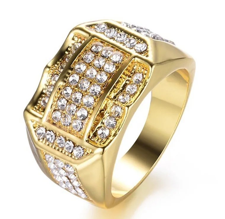 

2019 New Popular Metal Ring Retro Personality Ladies Aristocratic Sexy Trend Simple Geometric Crystal Square Ring