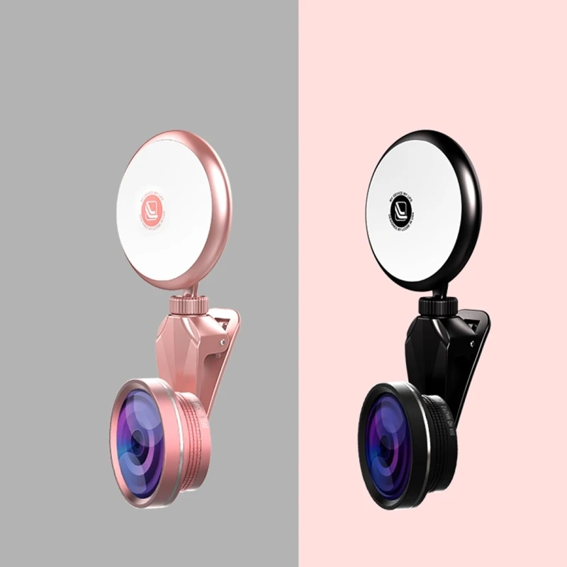 RK19S Selfie Artifact 3 Levels of Brightness Cold and Warm Light Fill + Wide Angle Macro Fisheye Lens | Электроника