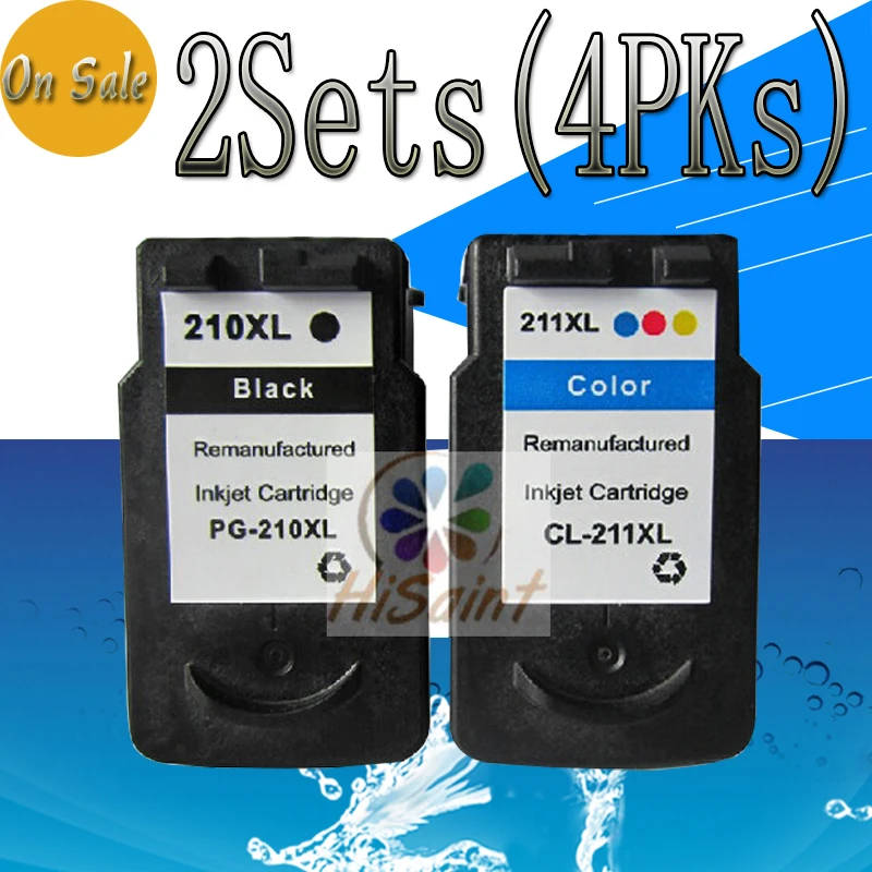 

The new listing  4 PKs For CANON Printer Best Link Cartridge 2PCs cl211, Reman Ink Cartridges CL-211 for iP2702MP250MP495