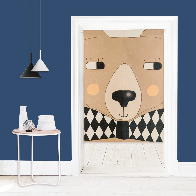 Beaux Rideaux Imprimes D Animaux Pour Bebe Rideaux De Porte Decoratifs Largeur 85cm Longueur 90cm 1cm Pour Chambre D Enfants Aliexpress
