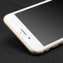 3D Изогнутые полное покрытие закаленное Стекло Экран протектор Плёнки для iPhone 7 6 6 S плюс 4." 5." дюймов черный и белый