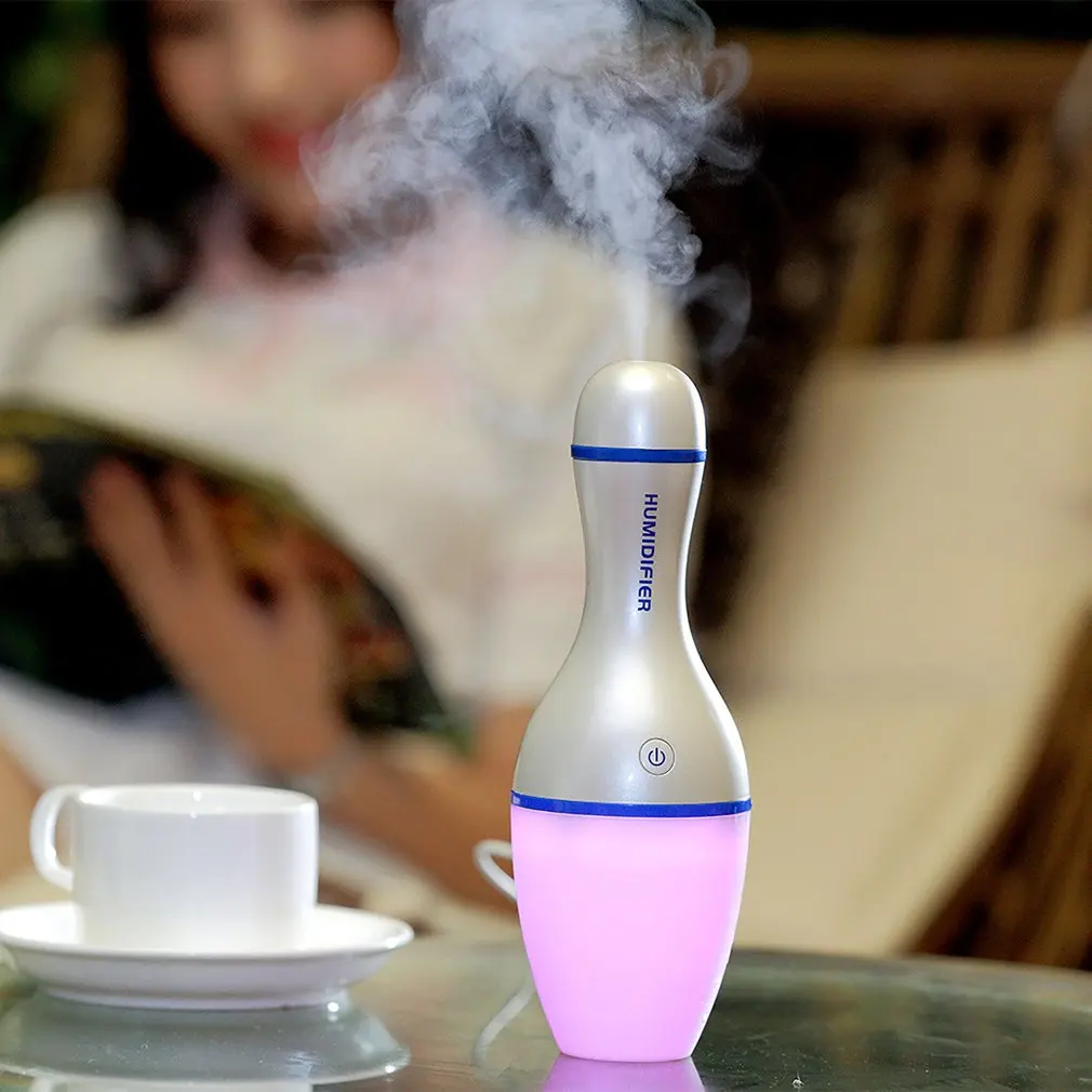 

Bowling night light Air Humidifier Aromatherapy Machine Oil Diffuser Color Changing Night Light Lamp Humidifier for Home