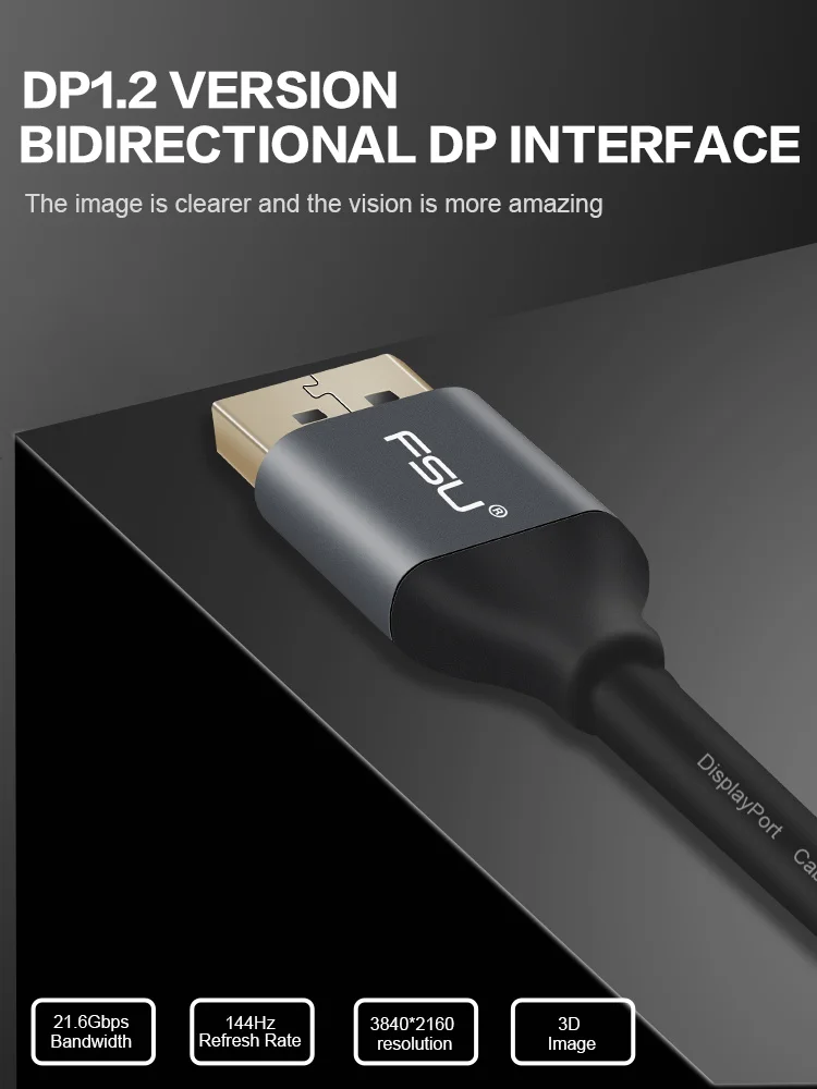 كابل 144Hz موانئ دبي Displayport إلى موانئ دبي محول 1.2 V 4 K 60Hz HD فيديو عرض ميناء كابل ل محمول العارض HDTV 1 M 1.5 M 2 M 3 M 5 M