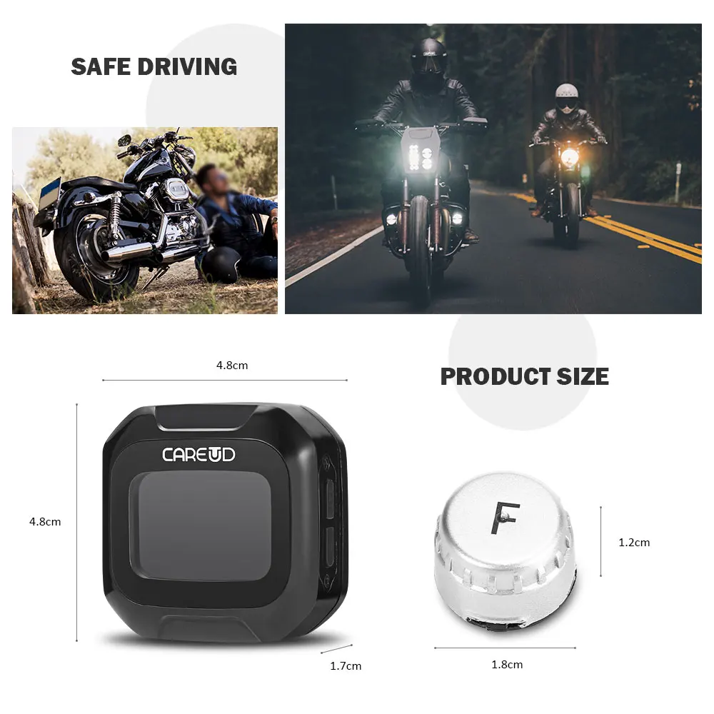 Wireless Motorcycle TPMS Tire Pressure Monitoring System Motor Tyre Auto Alarm aeProduct.getSubject()