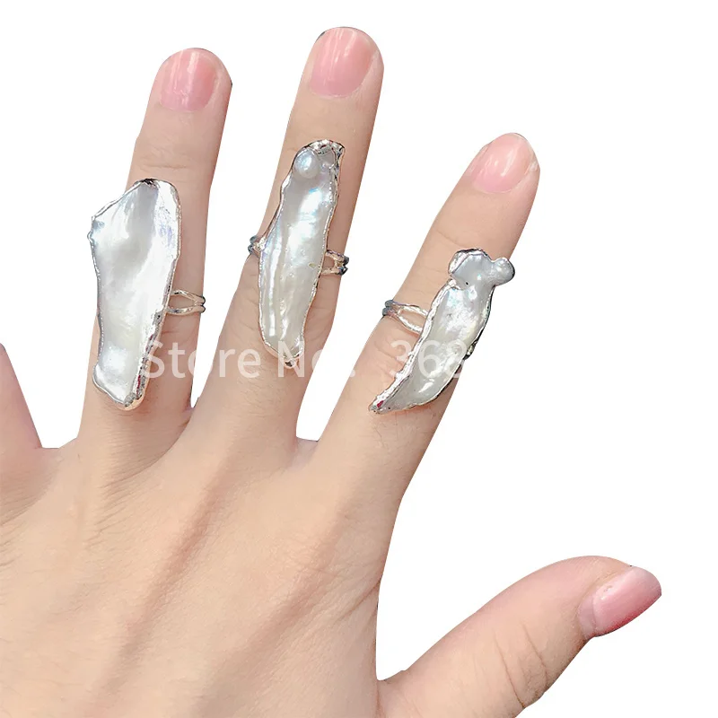 

Luxurious and fashionable personality pearl, simple and elegant ring, elegant and high-end exquisite ring