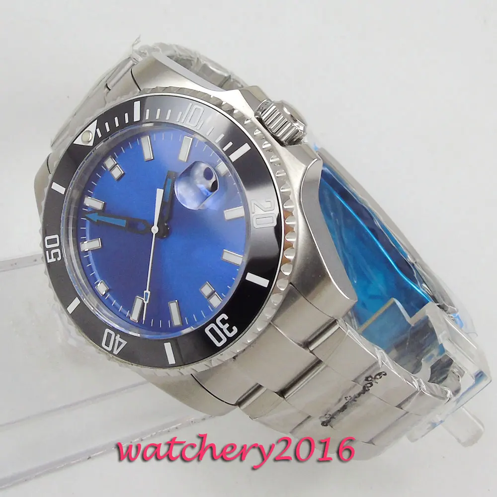 

43mm Fashion Mens Watches Top Brand Luxury Automatic Watch Men Sapphire Glass Steel Waterproof Date Watch Relogio Masculino