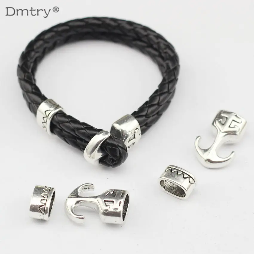 Dmtry панк-рок 5 комплектов старинное серебро Женская застежка Diy браслет ювелирные