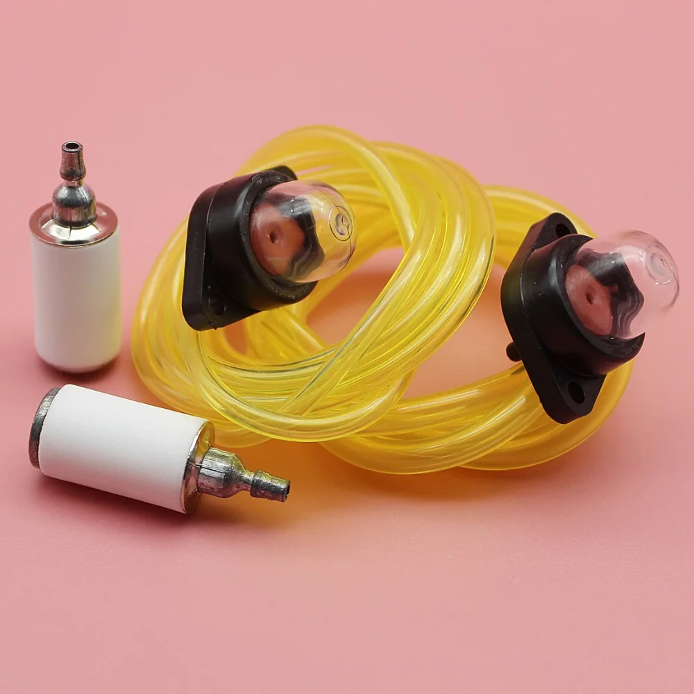 2 Feet Fuel Line Hose Fuel Filter Snap in Primer Bulb Kit For Poulan Craftsman Trimmer Brush Cutter Chainsaw Parts