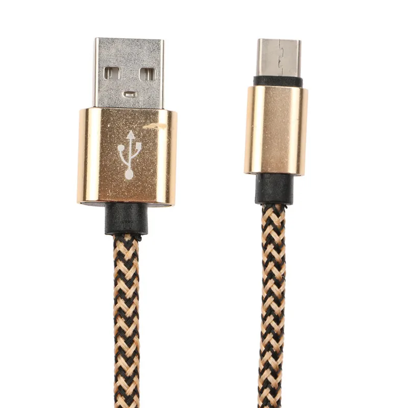 

Knitting Twist Aluminum USB 3.1 Type-C 2A Data&Sync Charger Short Cable for Samsung Galaxy C9 Pro For Other Android Phones