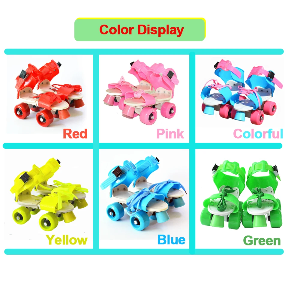 Children Two Lines Roller Skates Double Row 4 Wheel Skating Shoes Adjustable Size Sliding Inline Patines En Linea Kids Gift IB02 kids roller shoes