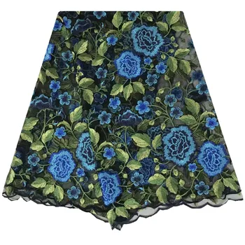 

Embroidery French Tulle Net Lace With Flower Pattern High Quality Guipure French Net Lace Dress For Bridal Sewing Material 1071B