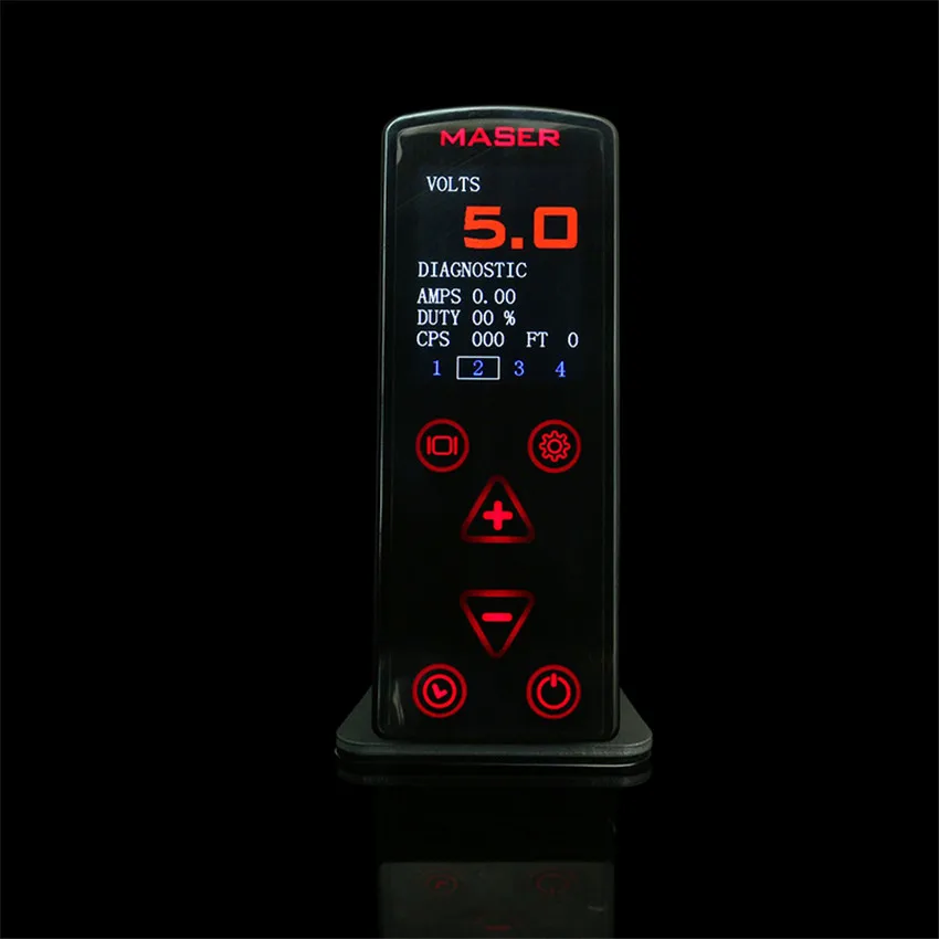 Pantalla LCD de calidad superior plana doble botón Maser Fuentes de energía para tatuar 2015 nuevo Pro fuentes de alimentacion tatuaje equipo