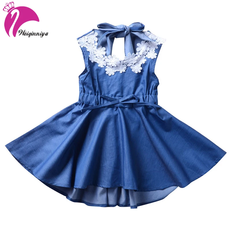 Girls Dress 2018 New Summer School Style Sleeveless Princess Girls