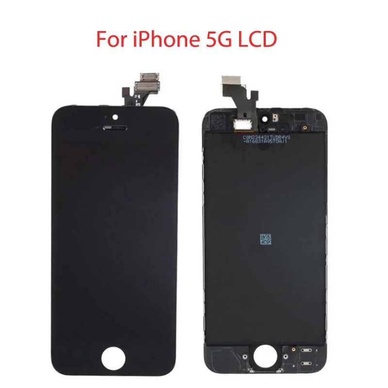 

AAA Quality No Dead Pixel For iPhone 5 5G LCD Display with Touch Screen Digitizer Assembly Black&White Free shipping