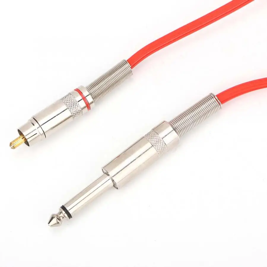 Аксессуары для татуировки 2 цвета 1,8 м Мягкие силиконовые татуировки RCA разъем переходные шнуры для тату-машин - Цвет: Красный