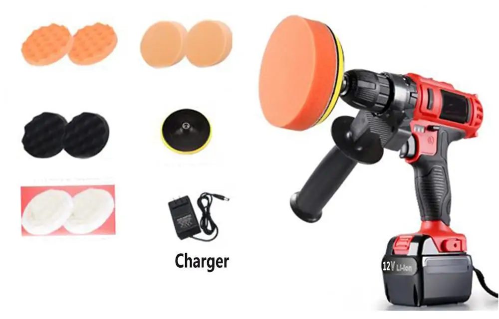 

New 12v Lithium Battery Electric Polishing Machine Car Polisher Cleaner Speed Change