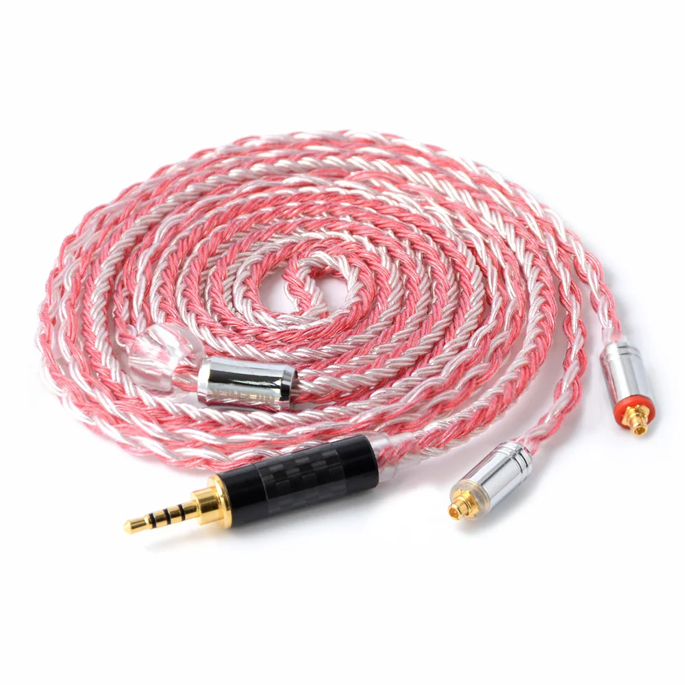 NICEHCK 16 Core Copper Silver Mixed Cable MMCX/2Pin Connector 2.5/3.5/4.4mm Plug For KZZSX/ZSN/AS10 CCAC10/C16 NICEHCK NX7/F3/M6