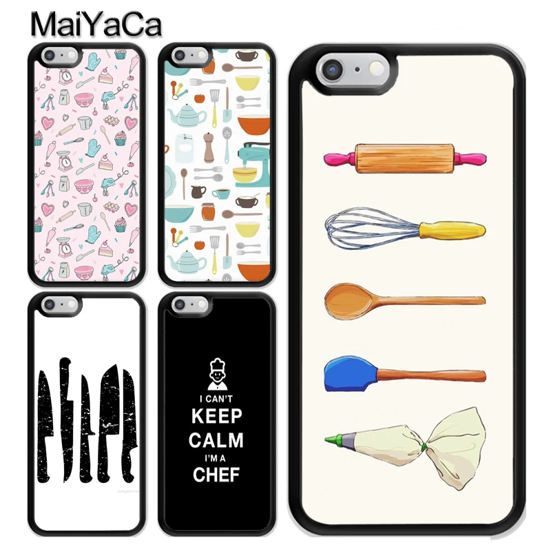 

MaiYaCa Baking Cooking Utensils Chef Phone Case For iPhone X XR XS MAX 8 7 6 6s Plus 5S SE TPU Cover Phone Bag Capa