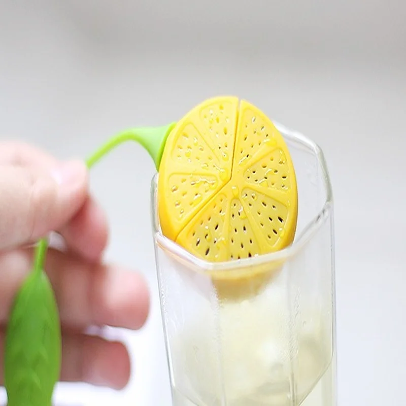 Lenmon форма прекрасный Чай Ситечко пищевого силикона Infuser лимонный замок чай чашки