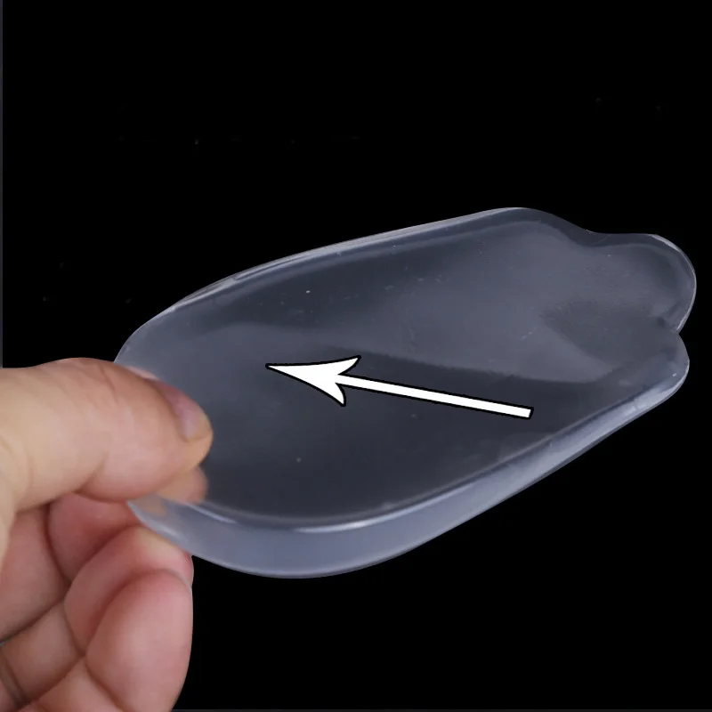 Soft Silicone O&X Leg Orthotic Heel Cushion Transparent Gel Shock Cushion Insole Increased Plantar Foot Care Half-Height HG-002