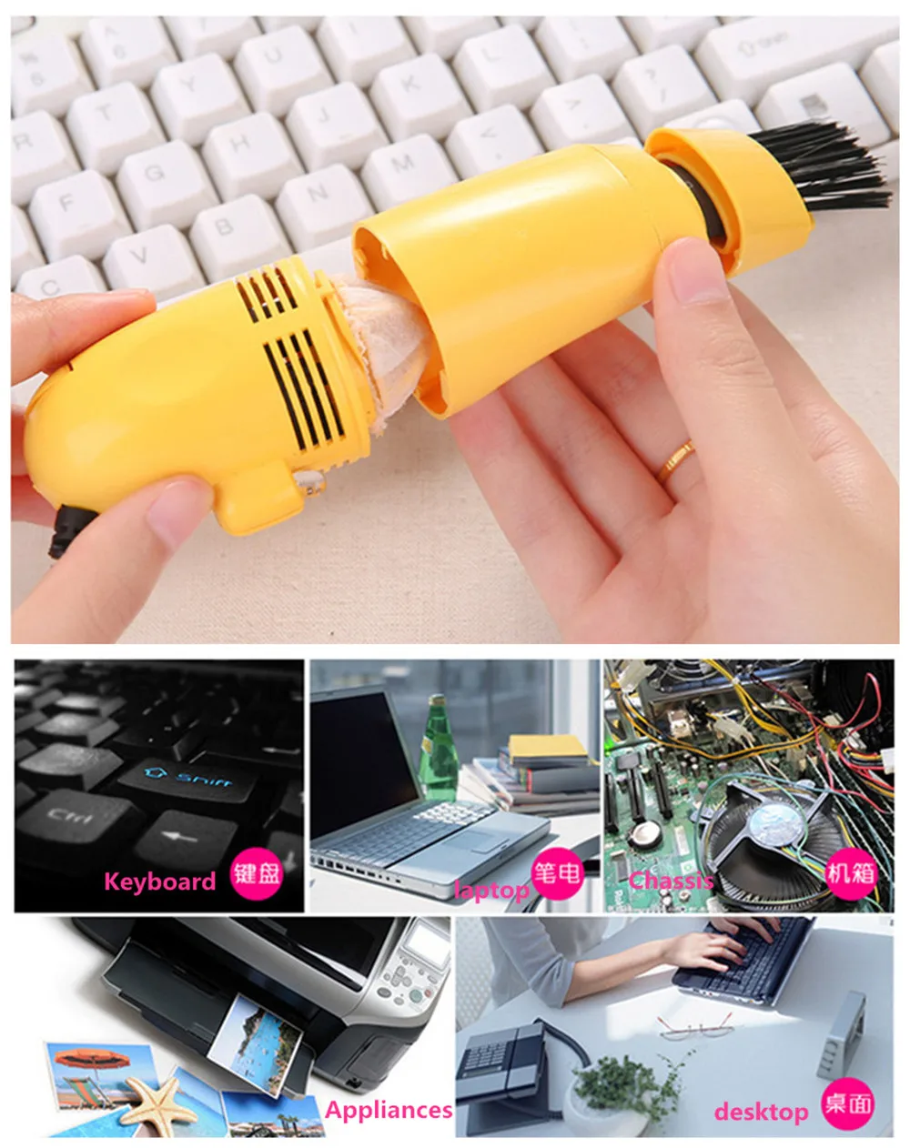 TOP SELLING Computer Keyboard Vacuum USB Cleaner Vacuum Cleaner Mini
